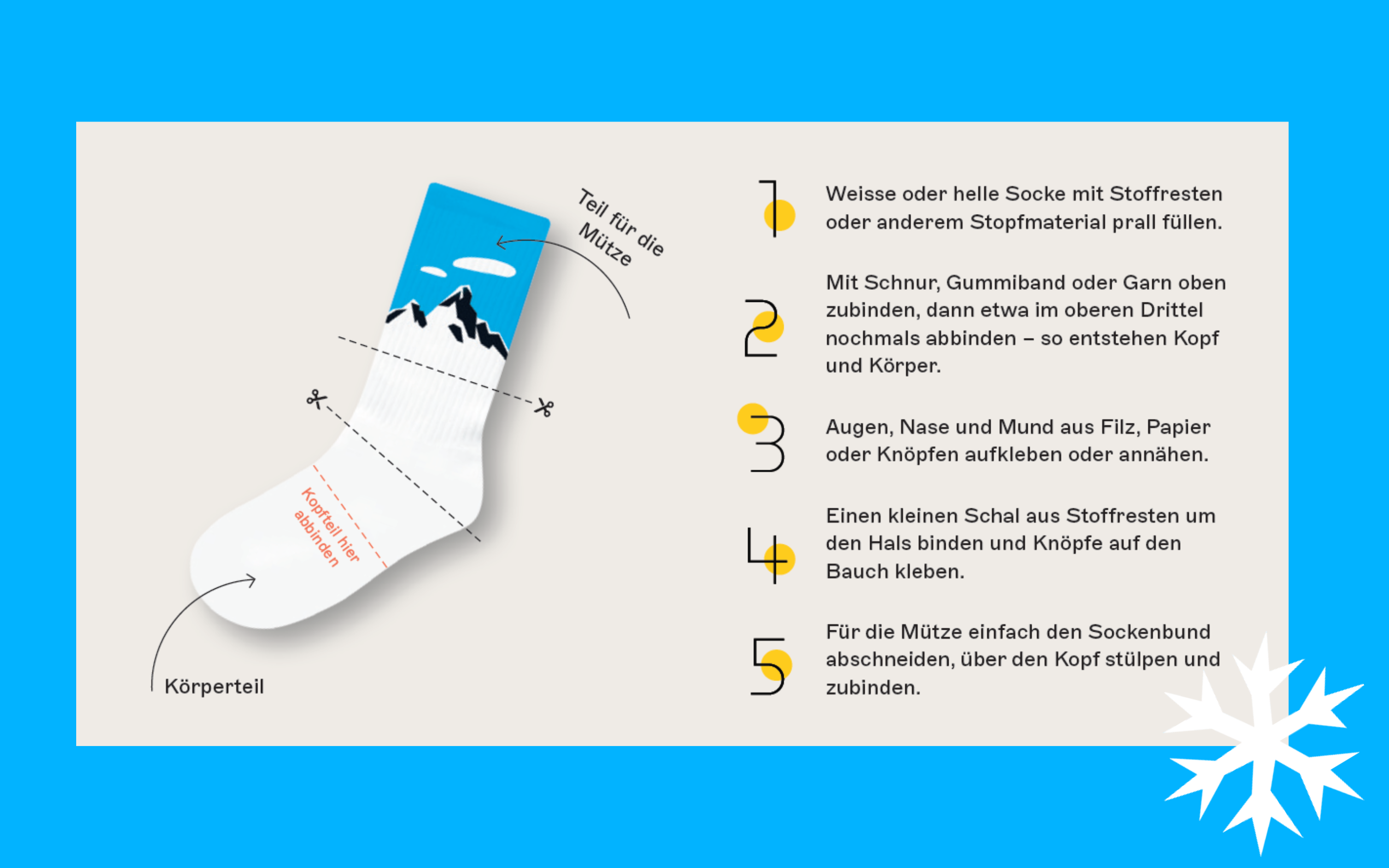 Anleitung Schneemensch DE