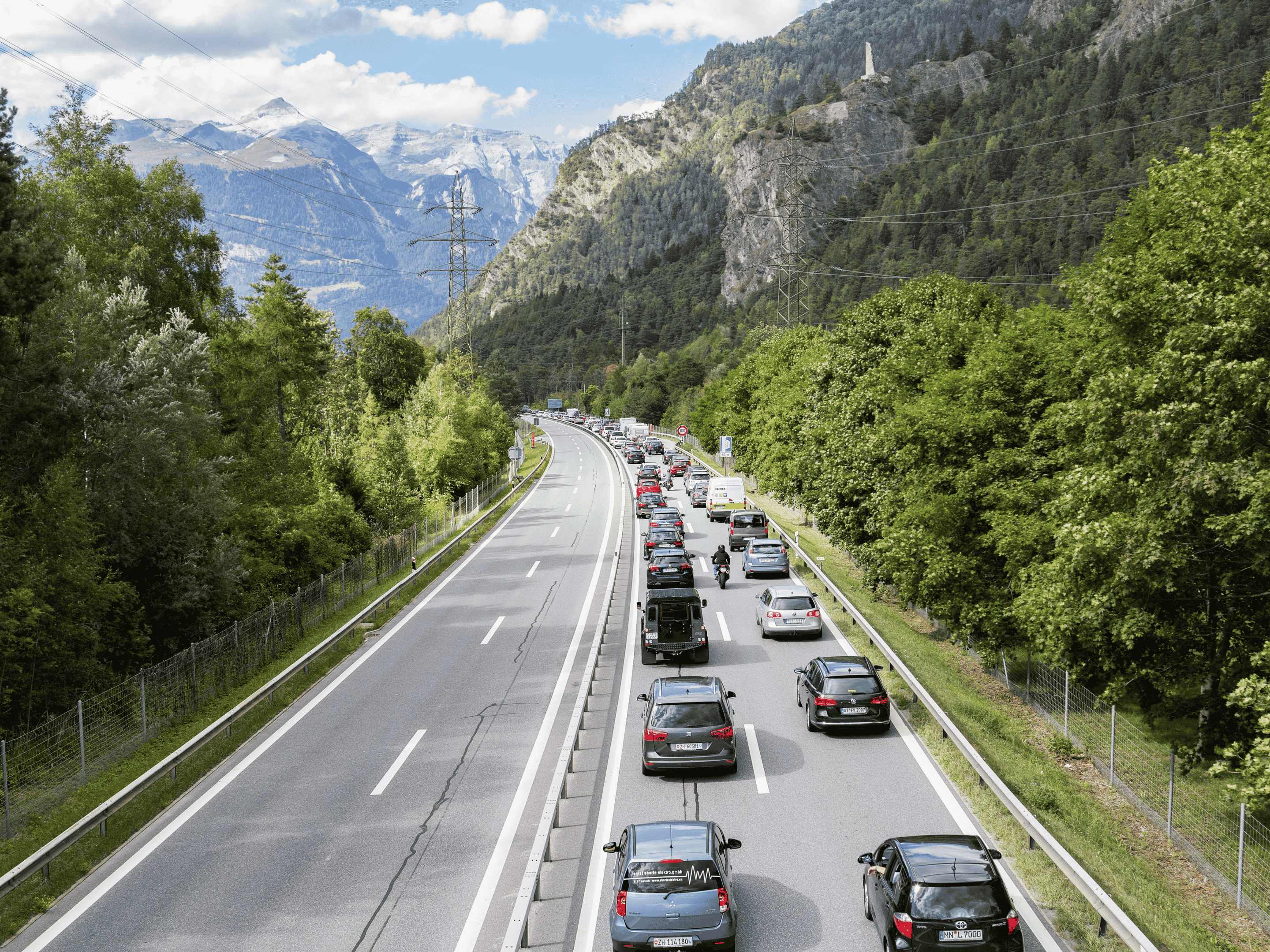 Stau auf der Autobahn